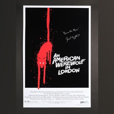 Lot #20 - AN AMERICAN WEREWOLF IN LONDON (1981) - David Naughton Autographed One-Sheet, 1981
