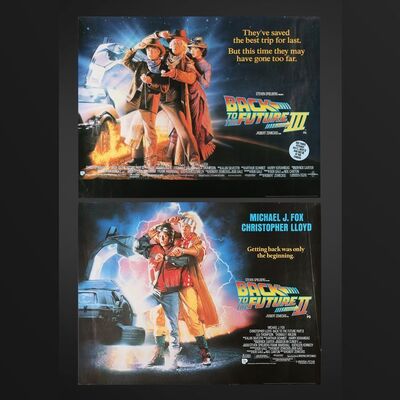 Lot #42 - BACK TO THE FUTURE PART II (1989) AND BACK TO THE FUTURE PART III (1990) - Two UK Quads, 1989, 1990