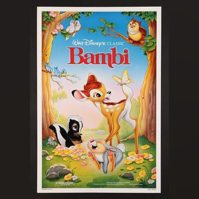 Lot #44 - BAMBI (1942) - US One-Sheet, 1988