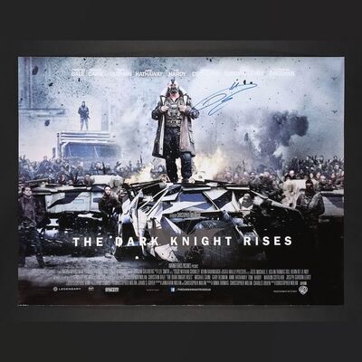 Lot #53 - THE DARK KNIGHT RISES (2012) - Tom Hardy Autographed UK Quad - Style C, 2012