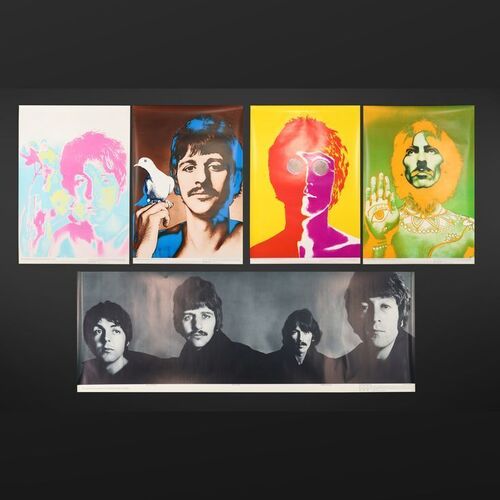 Lot #56 - BEATLES, THE (1967) - Complete Set Of Five Richard Avedon Beatles Stern Magazine Posters, 1967