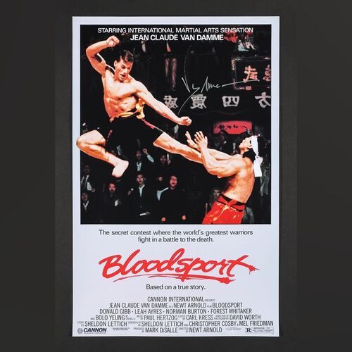 Lot #65 - BLOODSPORT (1988) - Jean-Claude Van Damme Autographed Poster