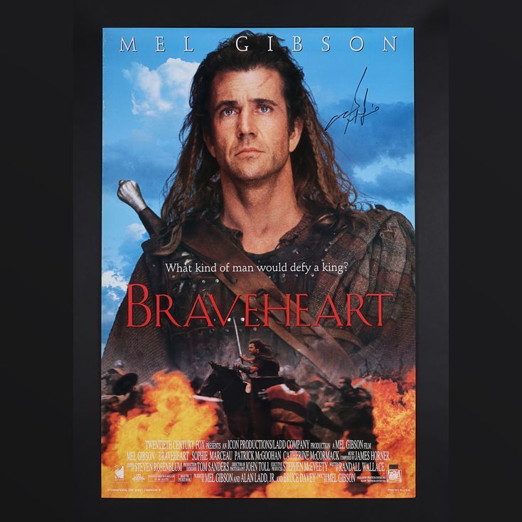 Lot #71 - BRAVEHEART (1995) - Mel Gibson Autographed US One-Sheet, 1995