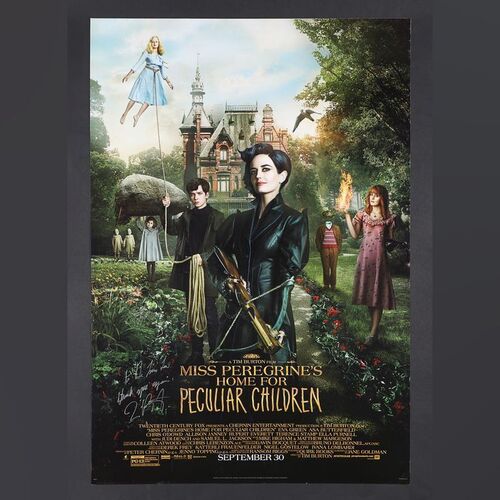 Lot #90 - MISS PEREGRINE'S HOME FOR PECULIAR CHILDREN (2016) - De Lane Lea Studios Collection: Tim Burton Autographed Poster