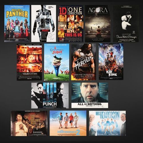 Lot #95 - VARIOUS PRODUCTIONS - De Lane Lea Studios Collection: Collection of 14 Autographed Movie Posters, 1985-2019