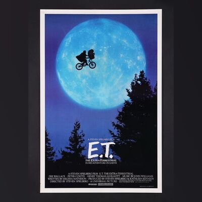Lot #103 - E.T. THE EXTRA TERRESTRIAL (1982) - US One-Sheet "Bike Over The Moon" Style (27" x 41"), 1982