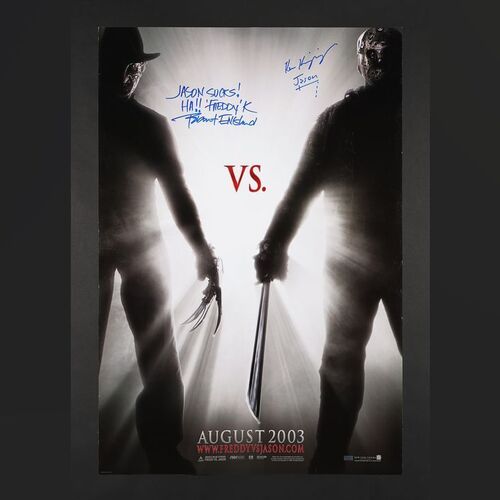 Lot #125 - FREDDY VS. JASON (2003) - Robert Englund and Ken Kirzinger Autographed US One-Sheet