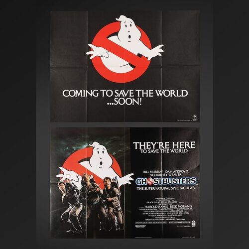 Lot #130 - GHOSTBUSTERS (1984) - Two Quads (Advance and Regular), 1984