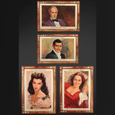 Lot #137 - GONE WITH THE WIND (1939) - Complete Set of Four US Cinema Foyer Standee Displays, 1947