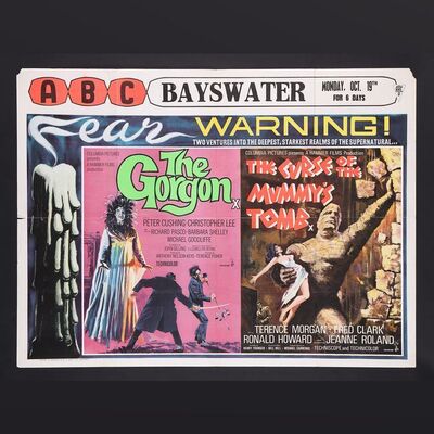 Lot #140 - GORGON, THE (1964) / CURSE OF THE MUMMY'S TOMB, THE (1964) - ABC Bayswater Double-Bill UK Quad, 1964