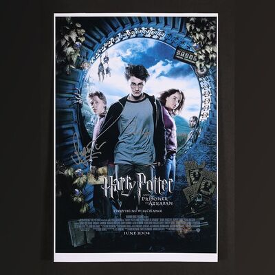 Lot #155 - HARRY POTTER AND THE PRISONER OF AZKABAN (2004) - Daniel Radcliffe, Rupert Grint and Emma Watson Autographed Poster