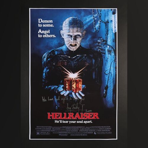 Lot #157 - HELLRAISER (1987) - Doug Bradley Autographed Poster