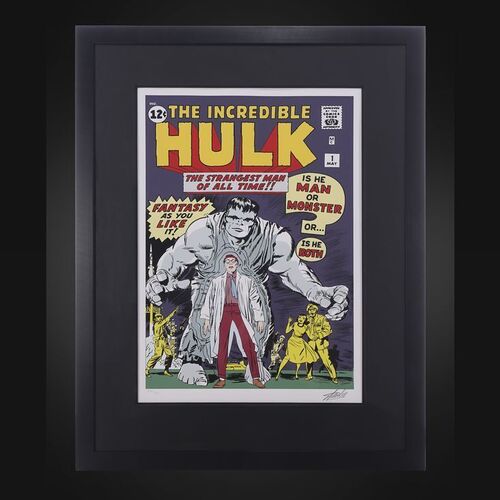 Lot #159 - INCREDIBLE HULK COMIC COVER (2014) - Limited Edition Print Autographed by Stan Lee, 2014