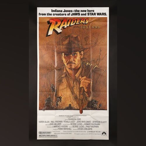 Lot #160 - RAIDERS OF THE LOST ARK (1981) - US Three-Sheet, 1981