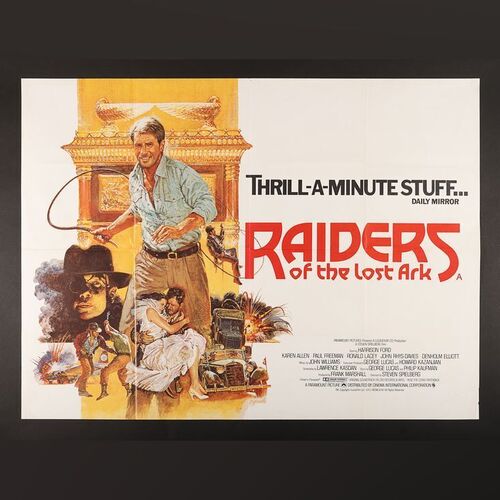 Lot #162 - RAIDERS OF THE LOST ARK (1981) - UK Quad, 1981