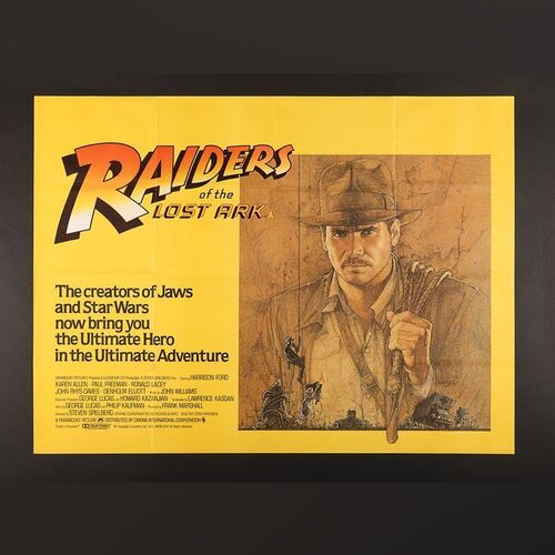 Lot #163 - RAIDERS OF THE LOST ARK (1981) - UK Quad, 1981