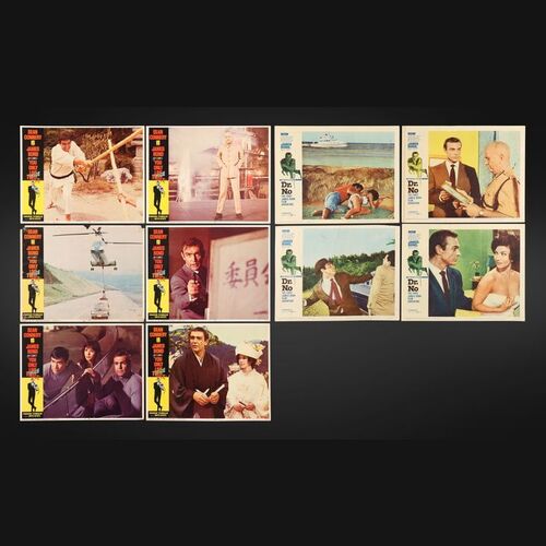 Lot #177 - JAMES BOND: DR. NO (1962) AND YOU ONLY LIVE TWICE (1967) - Nine US Lobby Cards, 1962, 1967