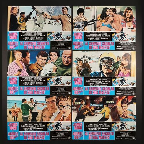 Lot #204 - JAMES BOND: ON HER MAJESTY'S SECRET SERVICE (1969) - Carter-Jones Collection: Complete Set of Six Italian Photobustas, 1969