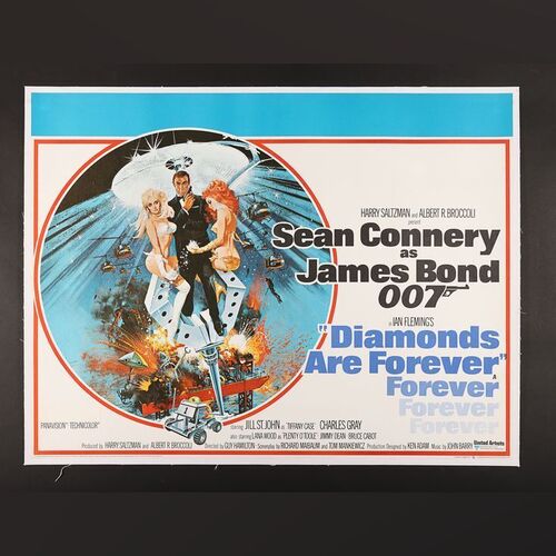 Lot #210 - JAMES BOND: DIAMONDS ARE FOREVER (1971) - UK Quad, 1971
