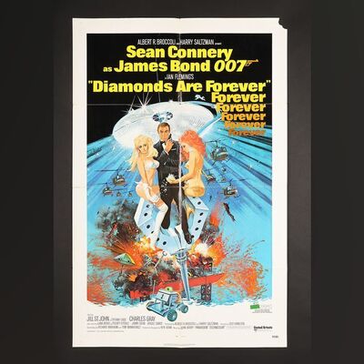 Lot #211 - JAMES BOND: DIAMONDS ARE FOREVER (1971) - US One-Sheet, 1971