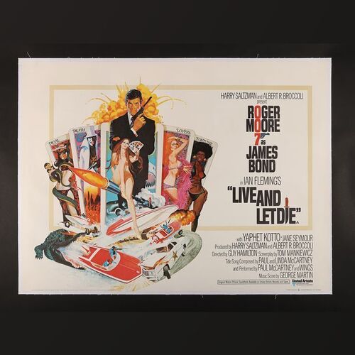 Lot #213 - JAMES BOND: LIVE AND LET DIE (1973) - UK Quad, 1973