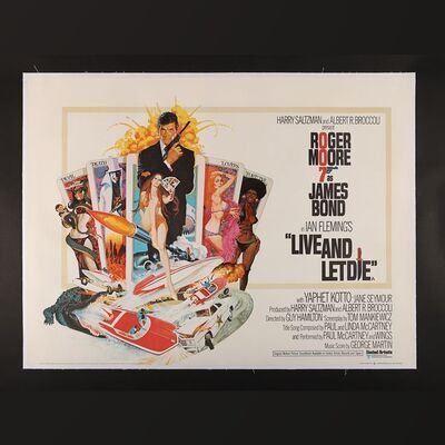 Lot #213 - JAMES BOND: LIVE AND LET DIE (1973) - UK Quad, 1973