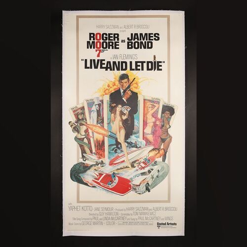 Lot #214 - JAMES BOND: LIVE AND LET DIE (1973) - US Three-Sheet (East Hemi), 1973