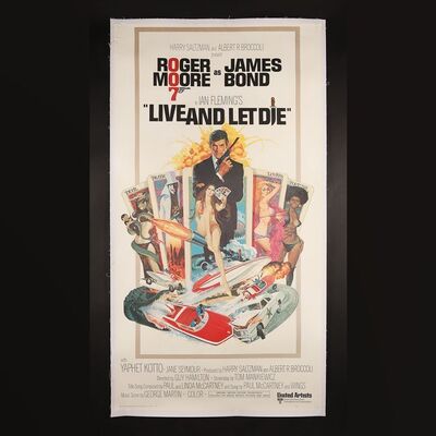 Lot #214 - JAMES BOND: LIVE AND LET DIE (1973) - US Three-Sheet (East Hemi), 1973
