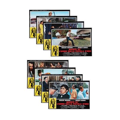 Lot #220 - JAMES BOND: THE MAN WITH THE GOLDEN GUN (1974) - Carter-Jones Collection: Set of Eight Italian Photobustas, 1974