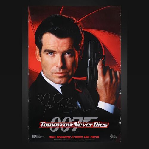 Lot #243 - JAMES BOND: TOMORROW NEVER DIES (1997) - Pierce Brosnan Autographed US One-Sheet, 1997
