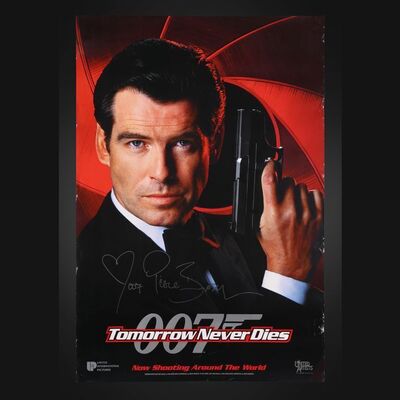 Lot #243 - JAMES BOND: TOMORROW NEVER DIES (1997) - Pierce Brosnan Autographed US One-Sheet, 1997