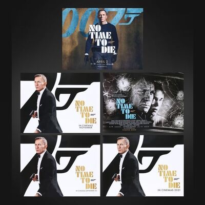 Lot #253 - JAMES BOND: NO TIME TO DIE (2021) - Five UK Quads, 2020 and 2021