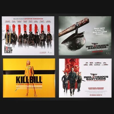 Lot #264 - KILL BILL: VOLUME 1 (2003), INGLOURIOUS BASTERDS (2009), THE HATEFUL EIGHT (2015) - Four UK Quads, 2003-2015