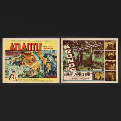 Lot #265 - KRONOS (1957) AND ATLANTIS AND THE LOST CONTINENT (1961) - Two US Half-Sheets, 1957, 1961