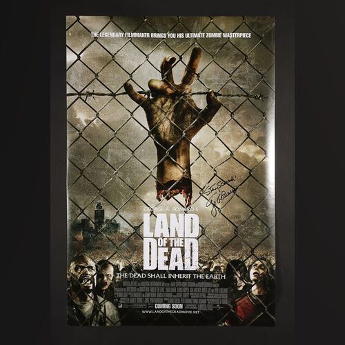 Lot #268 - LAND OF THE DEAD (2005) - George A. Romero Autographed Advance One-Sheet, 2005