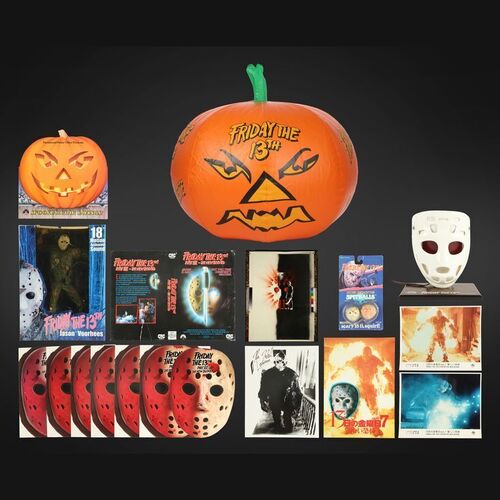 Lot #283 - FRIDAY THE 13TH PART VII: THE NEW BLOOD (1988) AND FRIDAY THE 13TH: A NEW BEGINNING (1985) - Mario Kirner Collection: Kane Hodder Autographed Photo, Various Toys, Promo Material and VHS Artwork Transparency