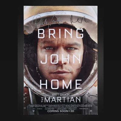 Lot #287 - THE MARTIAN (2015) - Ridley Scott and Matt Damon Autographed Promotional Poster