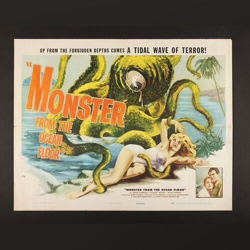 Lot #289 - MONSTER FROM THE OCEAN FLOOR (1954) - US Half Sheet, 1954