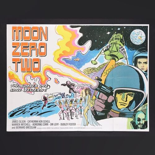 Lot #292 - MOON ZERO TWO (1969) - UK Quad - 'Pop Art' Style B, 1969
