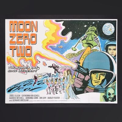 Lot #292 - MOON ZERO TWO (1969) - UK Quad - 'Pop Art' Style B, 1969