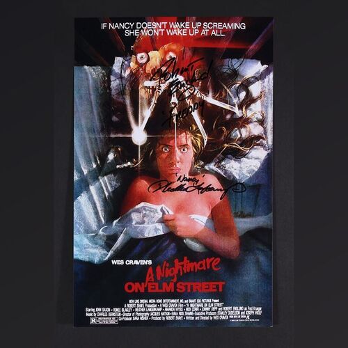 Lot #298 - A NIGHTMARE ON ELM STREET (1984) - Robert Englund and Heather Langenkamp Autographed Mini Poster