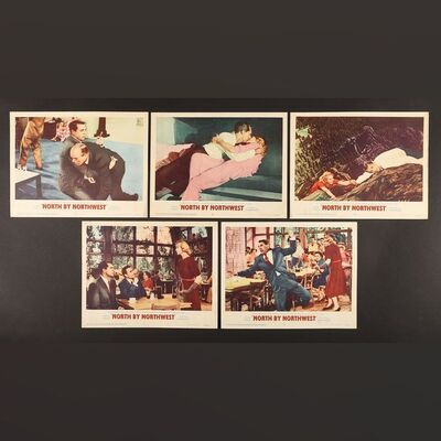 Lot #299 - NORTH BY NORTHWEST (1959) - Five US Lobby Cards, 1959