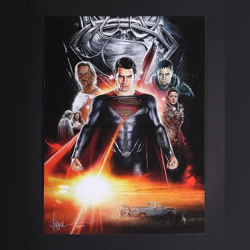 Lot #309 - MAN OF STEEL (2013) - Paul Shipper Collection: Signed and Hand-Annotated Artist Proof Print by Paul Shipper, 2013