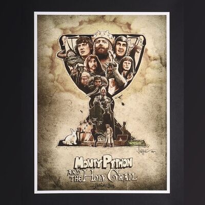 Lot #310 - MONTY PYTHON AND THE HOLY GRAIL (1975) - Paul Shipper Collection: Signed and Hand-Annotated Artist Proof Print by Paul Shipper, 2016