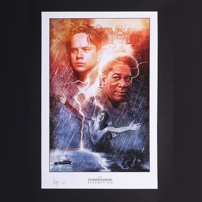 Lot #312 - THE SHAWSHANK REDEMPTION (1994) - Paul Shipper Collection: Signed and Hand-Annotated Artist Proof Print by Paul Shipper, 2014