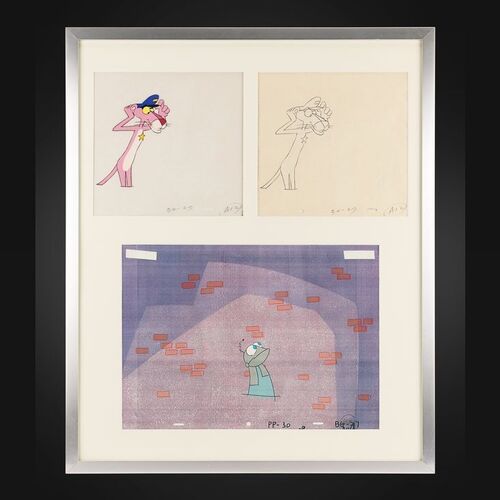 Lot #321 - THE PINK PANTHER SHOW (1969 - 2011) - Two Original Animation Cels and Pencil Drawing, 1993
