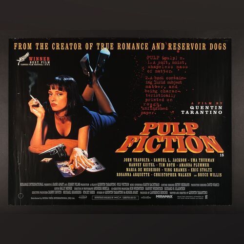 Lot #328 - PULP FICTION (1994) - UK Quad, 1994