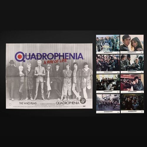 Lot #329 - QUADROPHENIA (1979) - UK Quad and Complete Set of Eight British Front of House Lobby Cards, 1979