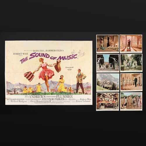 Lot #353 - THE SOUND OF MUSIC (1965) - UK Quad and Complete Set of Eight British Front of House Lobby Cards, 1965