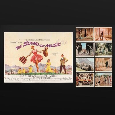 Lot #353 - THE SOUND OF MUSIC (1965) - UK Quad and Complete Set of Eight British Front of House Lobby Cards, 1965